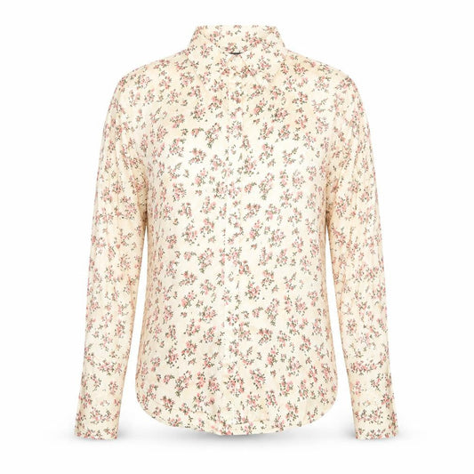 Zara Womens Pink Floral Polyester Basic Button-Up Size XS Collared