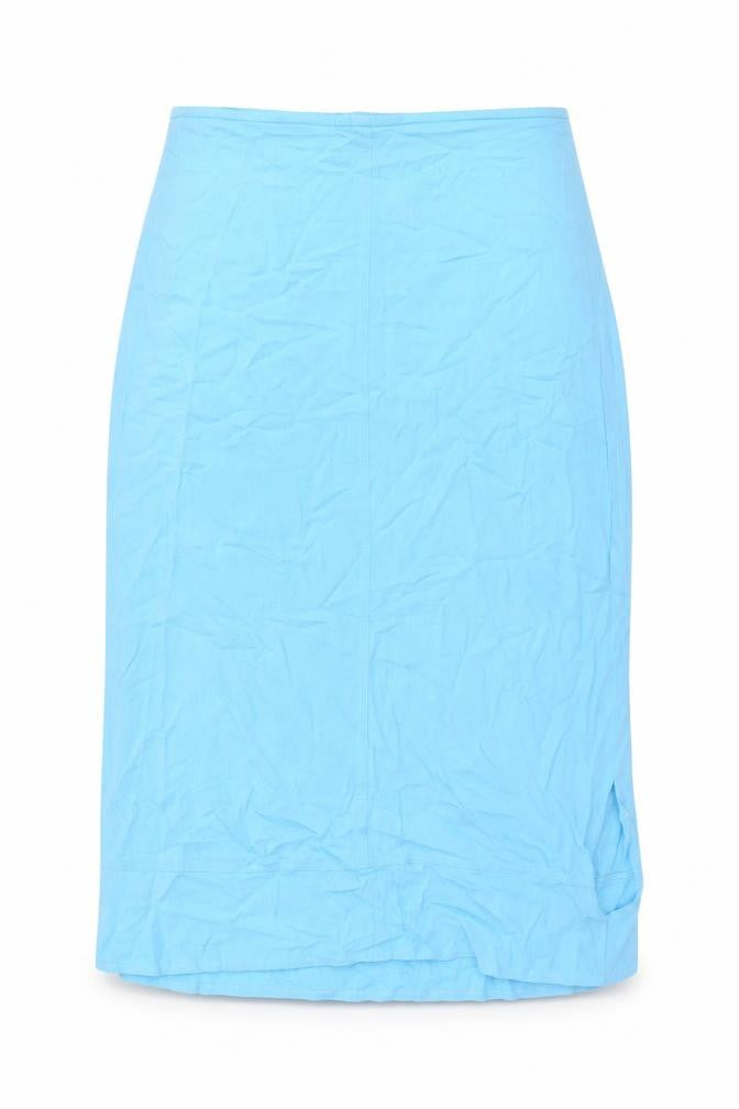 Wallis Womens Blue Viscose A-Line Skirt Size 14 Zip