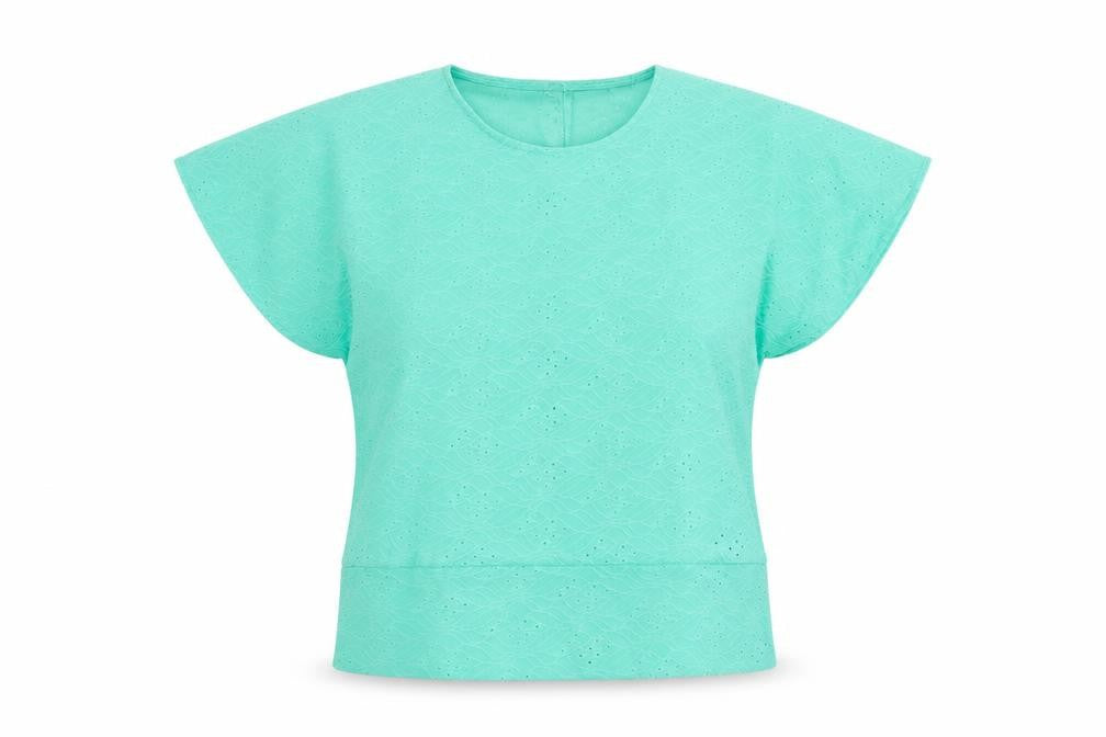 Klass Womens Green Polyester Basic T-Shirt Size XL Round Neck