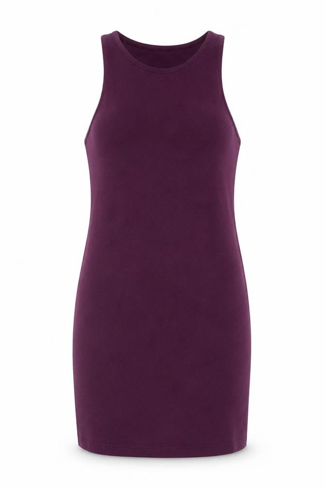 H&M Womens Purple Polyester Tank Dress Size S Round Neck Pullover
