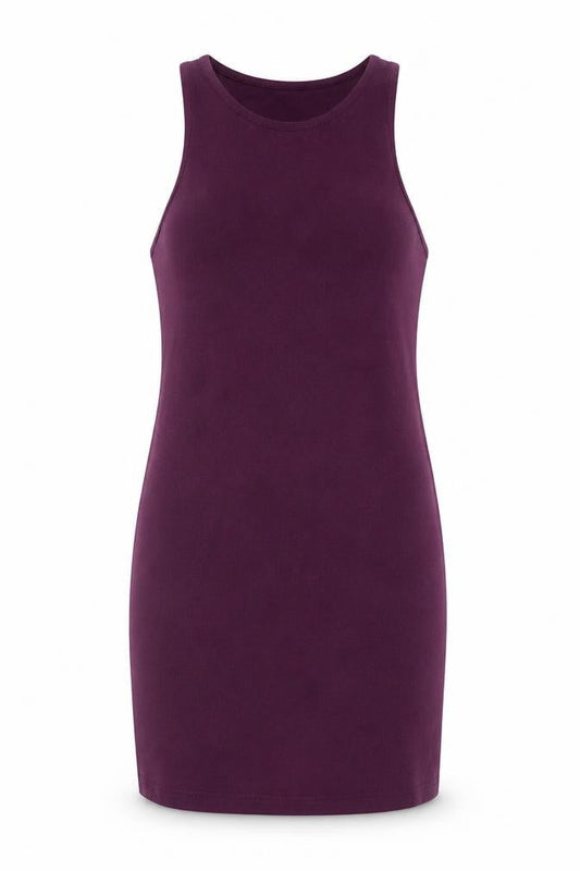 H&M Womens Purple Polyester Tank Dress Size S Round Neck Pullover