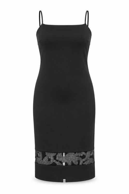 Amy Childs Womens Black Polyester Pencil Dress Size 12 Square Neck Zip