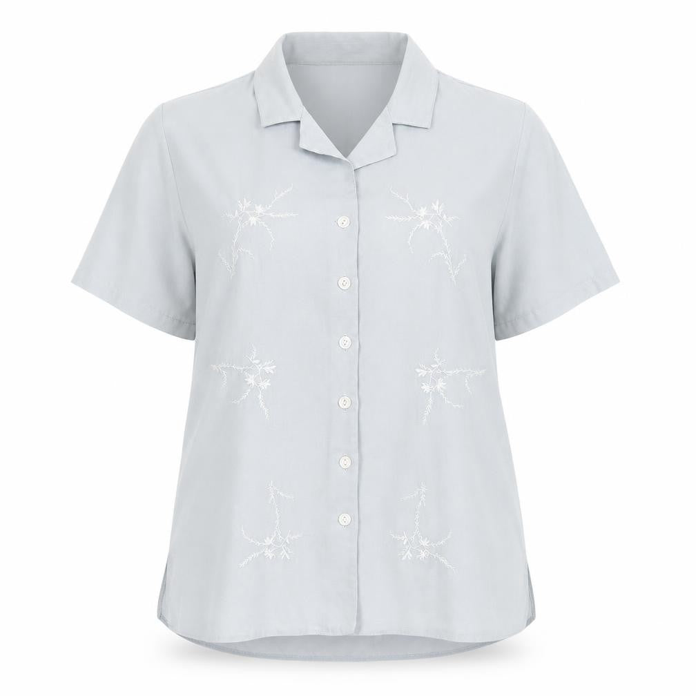 Bonmarché Womens Blue Polyester Basic Button-Up Size 16 Collared