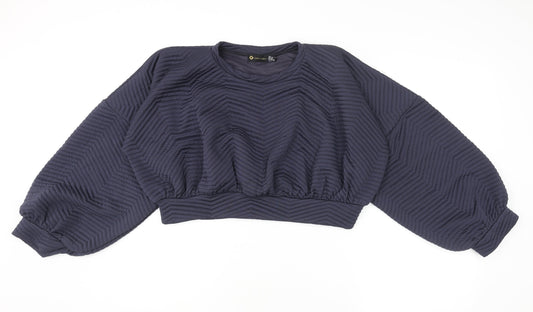 I SAW IT FIRST Womens Blue Polyester Pullover Sweatshirt Size 18 Pullover