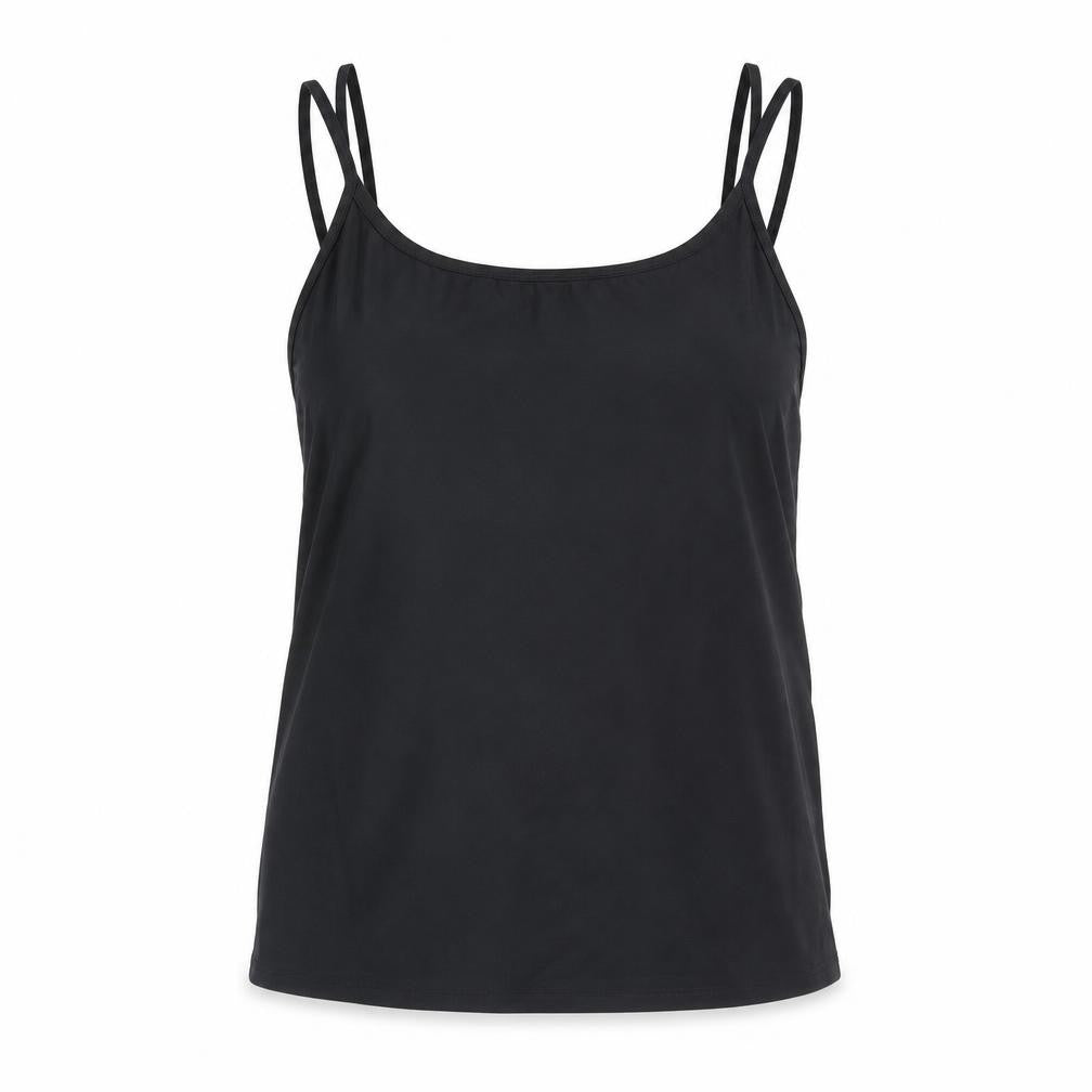 Damart Womens Black Polyamide Basic Tank Size 20 Round Neck