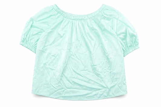 Marks and Spencer Womens Green Polyester Basic Blouse Size 6 Round Neck