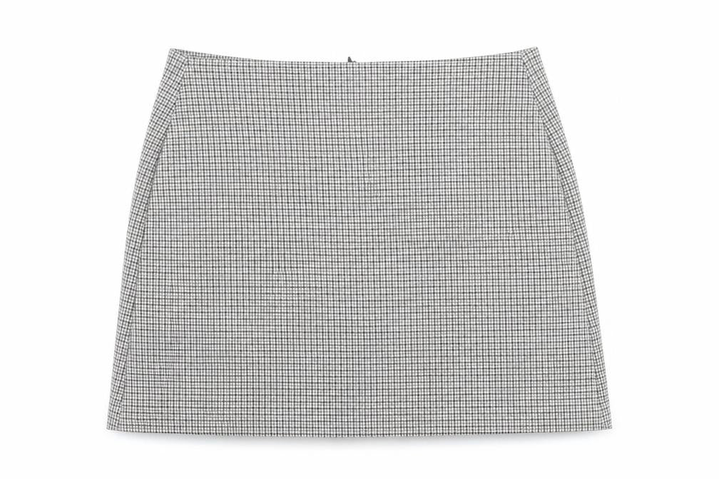 Marks & Spencer Womens Multicoloured Herringbone Polyester A-Line Skirt Size 16 Zip