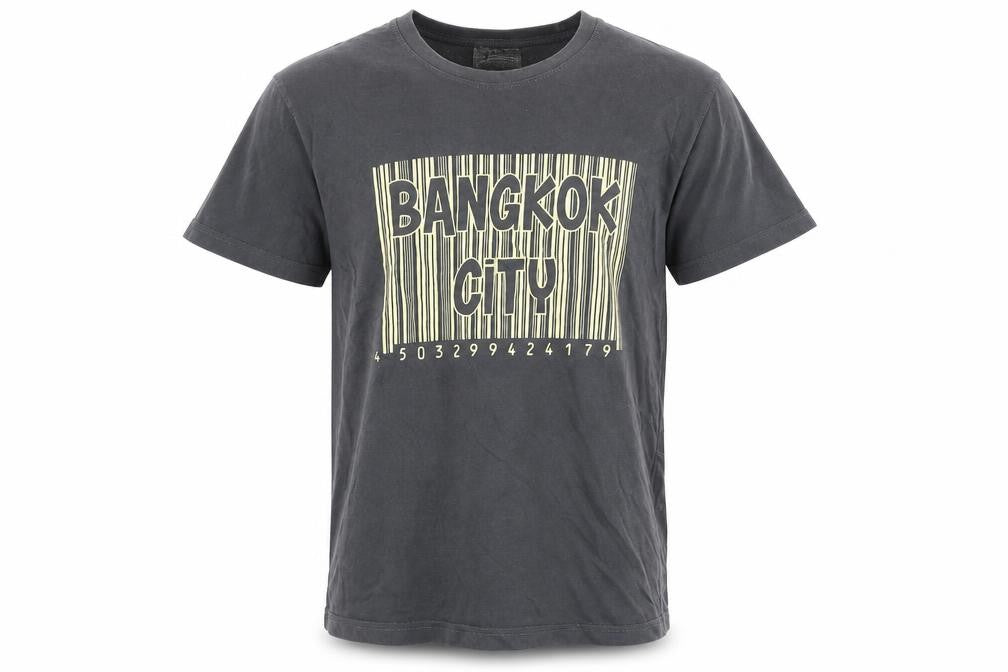 It's Monkey Mens Grey Cotton T-Shirt Size S Crew Neck - Bangkok City