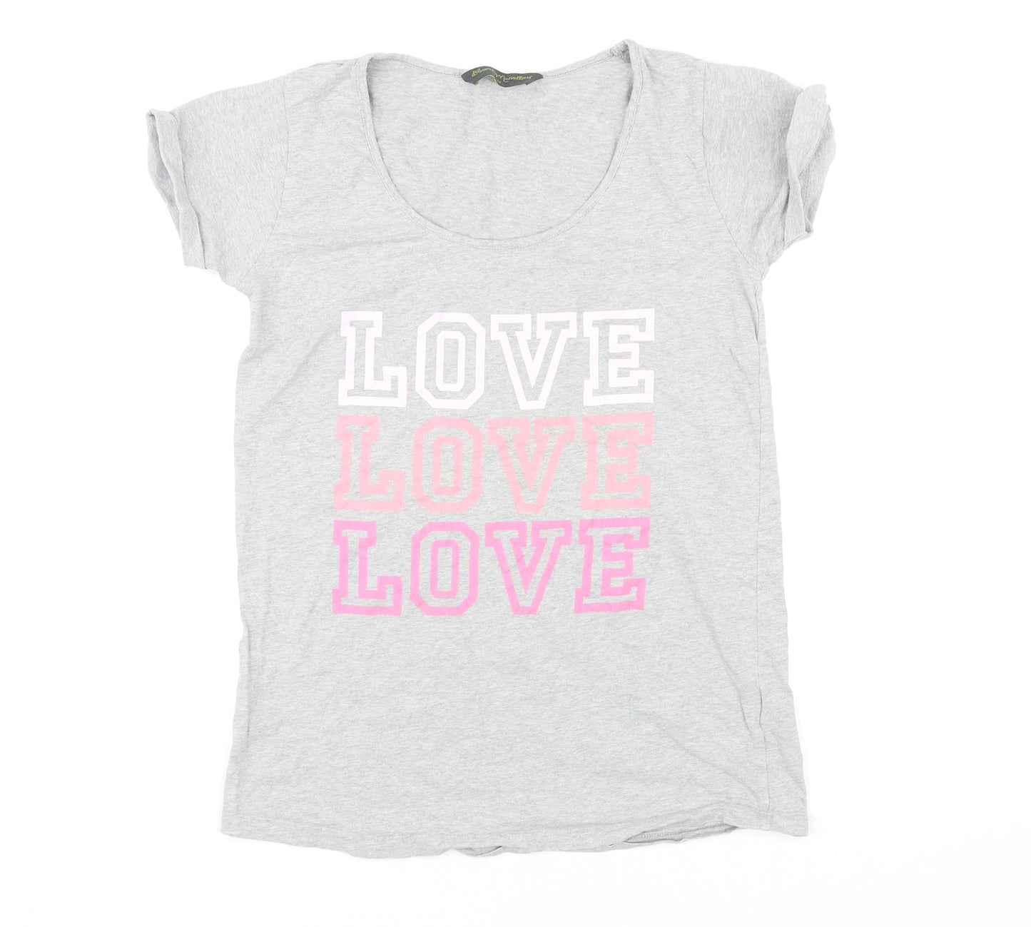 Bloody Marvellous Womens Multicoloured Cotton Basic T-Shirt Size M Round Neck