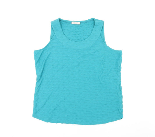 Per Una Womens Green Polyester Basic Tank Size 20 Round Neck