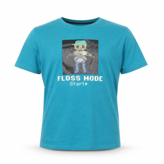 H&M Boys Blue Cotton Basic T-Shirt Size 12-13 Years Round Neck Pullover - Floss Mode
