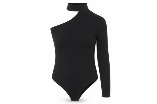 Zack Womens Black Polyester Bodysuit One-Piece Size 4 Snap