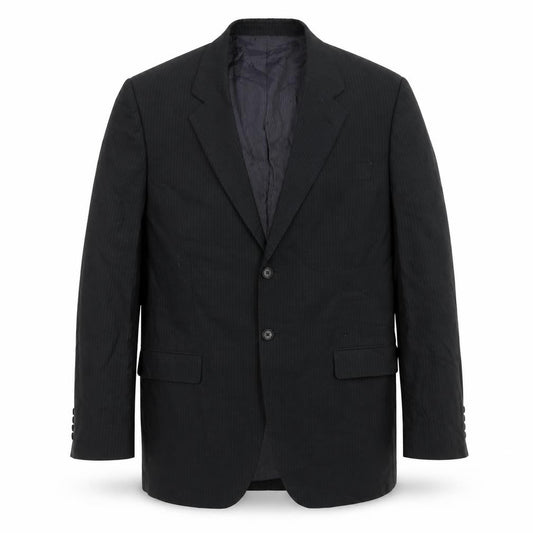 Sand Mens Black Striped Cotton Jacket Suit Jacket Size 44 Regular
