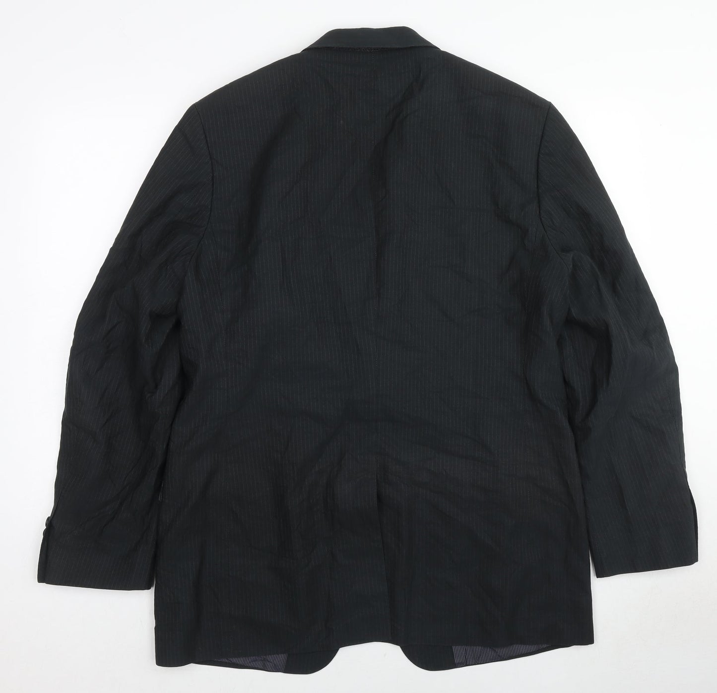 Sand Mens Black Striped Cotton Jacket Suit Jacket Size 44 Regular