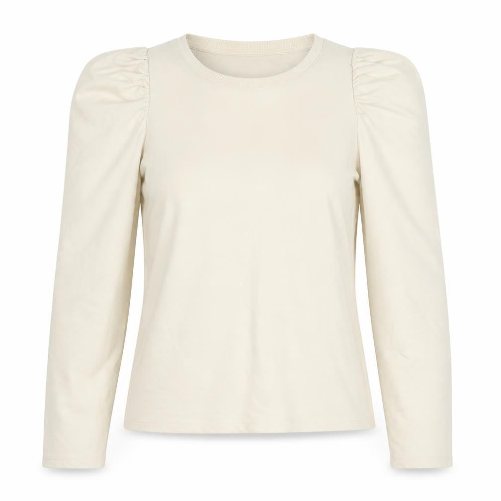 Monki Womens Beige Cotton Pullover Sweatshirt Size S Pullover