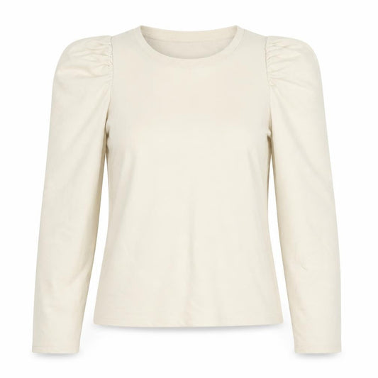 Monki Womens Beige Cotton Pullover Sweatshirt Size S Pullover