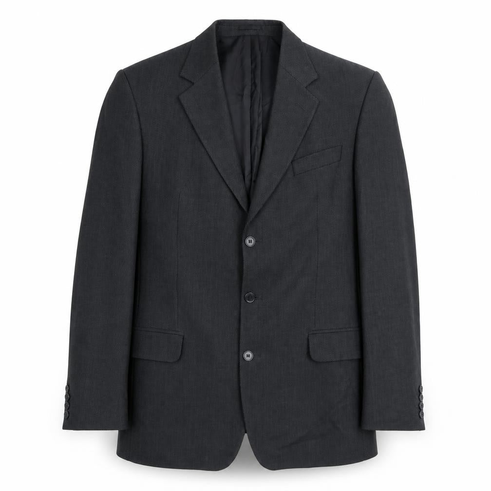 Nicholas Rowe Mens Black Wool Jacket Suit Jacket Size 42 Regular