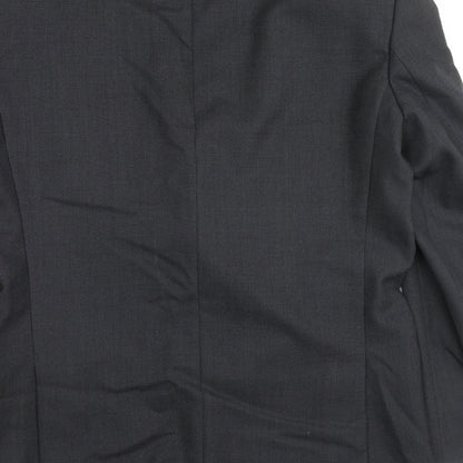 Nicholas Rowe Mens Black Wool Jacket Suit Jacket Size 42 Regular