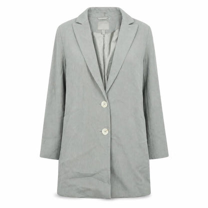 Front view of ASOS women’s grey gilet blazer, size UK 4, button