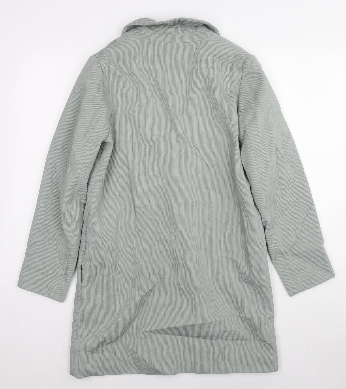 Back view of ASOS women’s grey gilet blazer, size UK 4, button