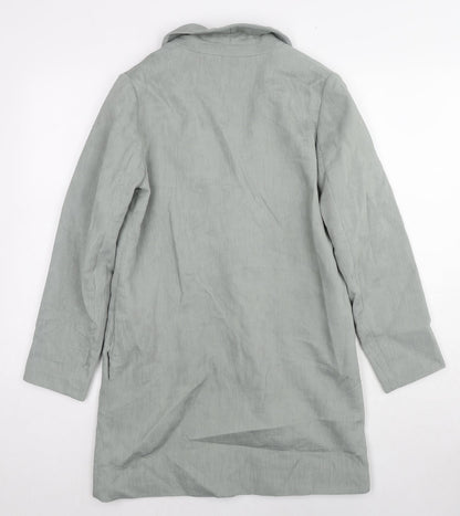 Back view of ASOS women’s grey gilet blazer, size UK 4, button