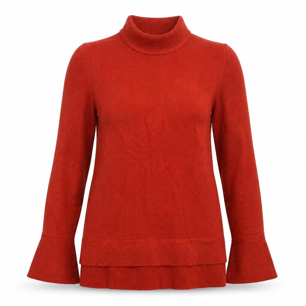 H&M Womens Red Mock Neck Acrylic Pullover Jumper Size XL