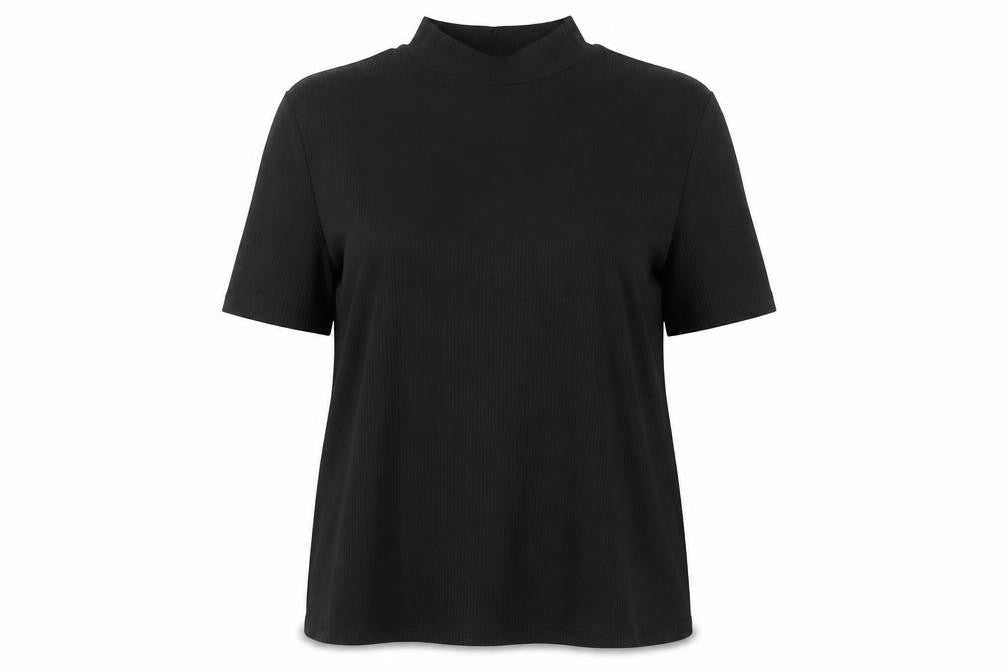 H&M Womens Black Polyester Tunic Blouse Size XL Mock Neck