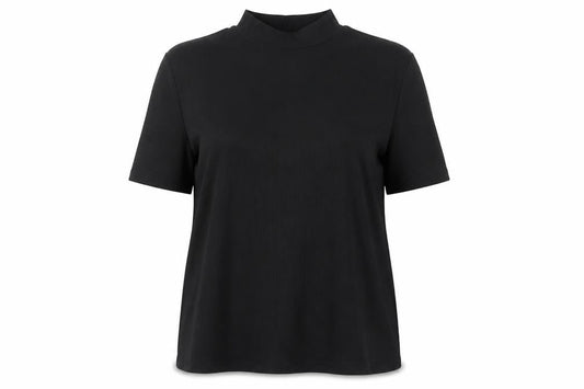 H&M Womens Black Polyester Tunic Blouse Size XL Mock Neck