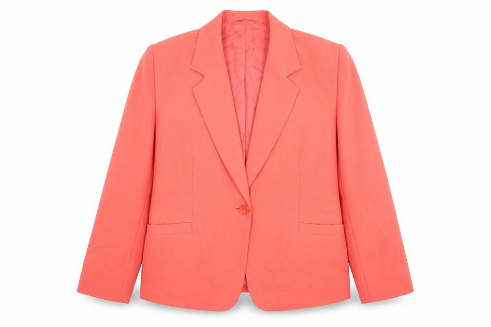 Essential Womens Pink Jacket Blazer Size 14 Button