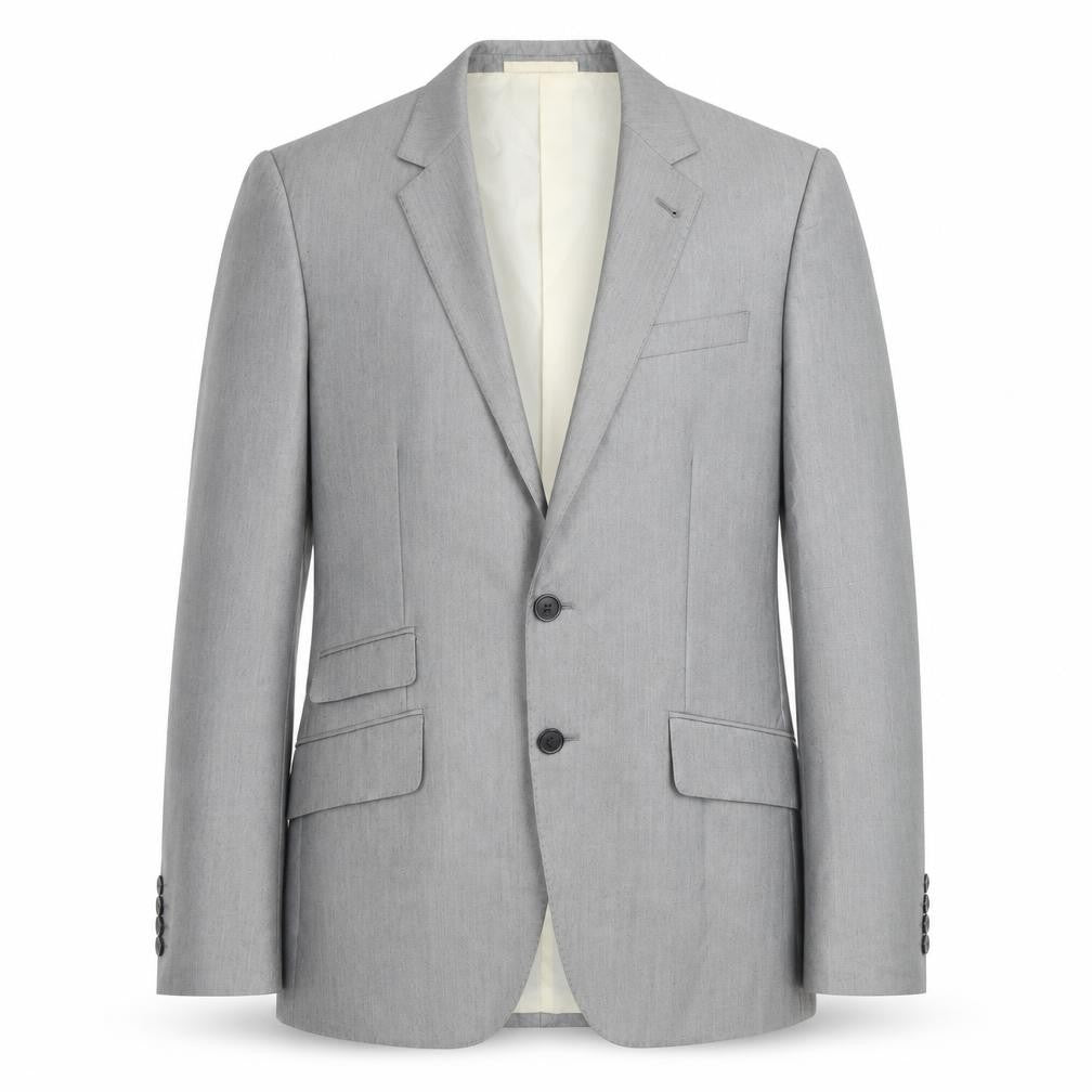 H&M Mens Grey Viscose Jacket Suit Jacket Size 36 Regular