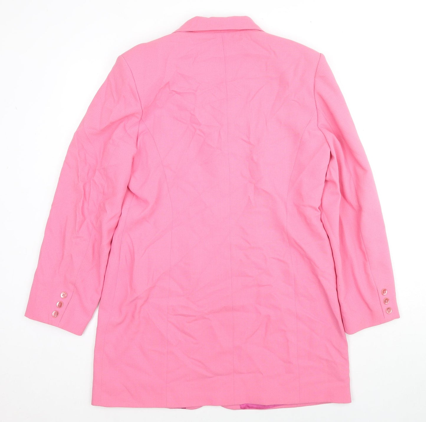 Affinity Womens Pink Jacket Blazer Size 14 Button