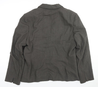 St Michael Womens Grey Wool Jacket Suit Jacket Size 16