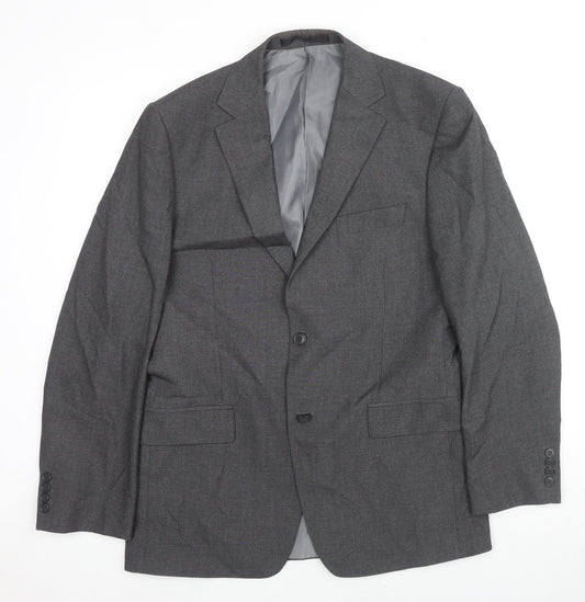 Marks and Spencer Mens Grey Polyester Jacket Suit Jacket Size 40 Regular