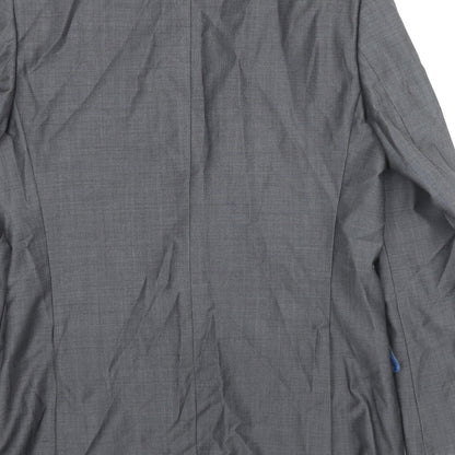 Brand and care label for Autograph men’s grey wool jacket suit jacket, size 40, regular