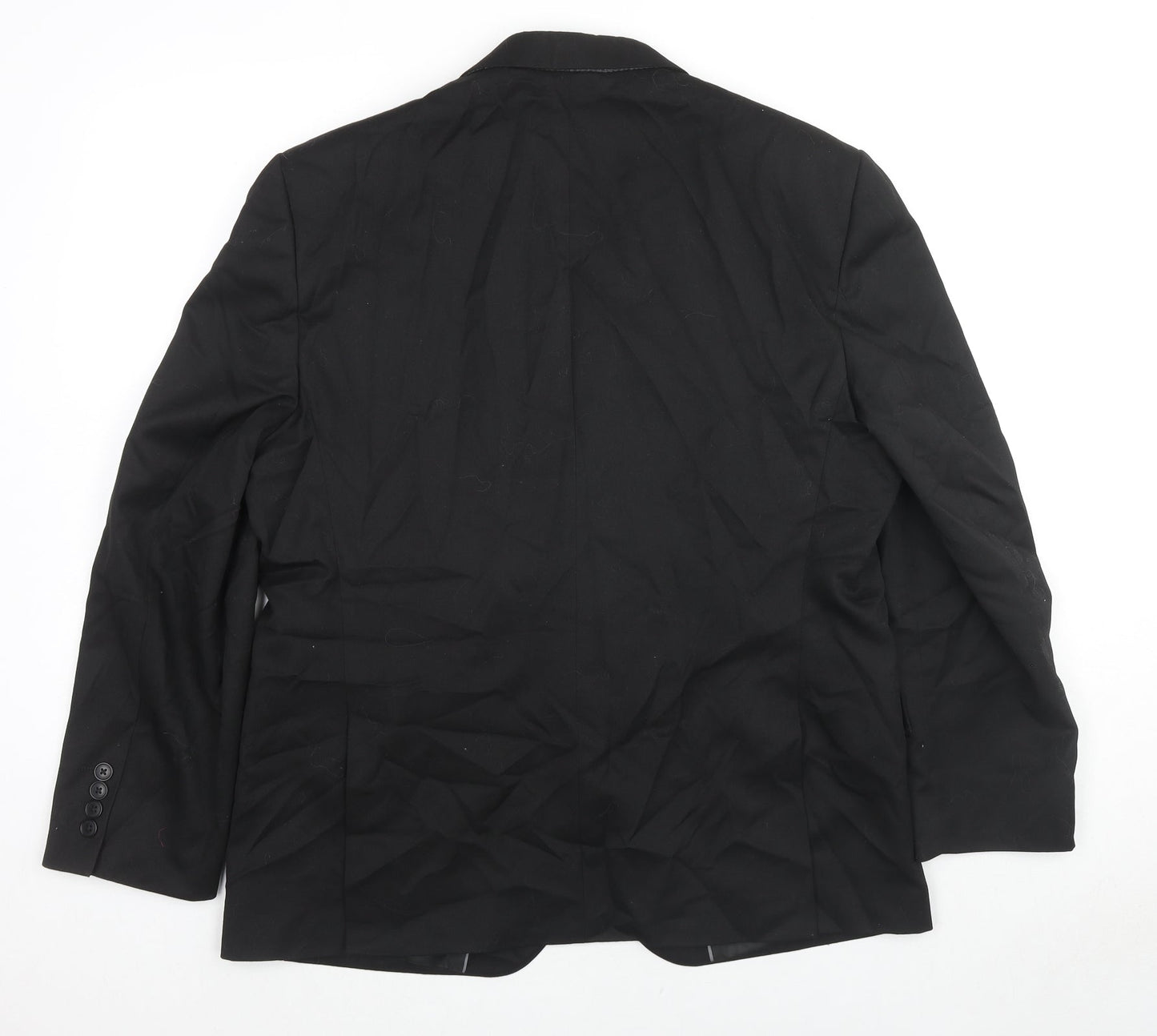 Marks and Spencer Mens Black Polyester Jacket Suit Jacket Size 42 Regular