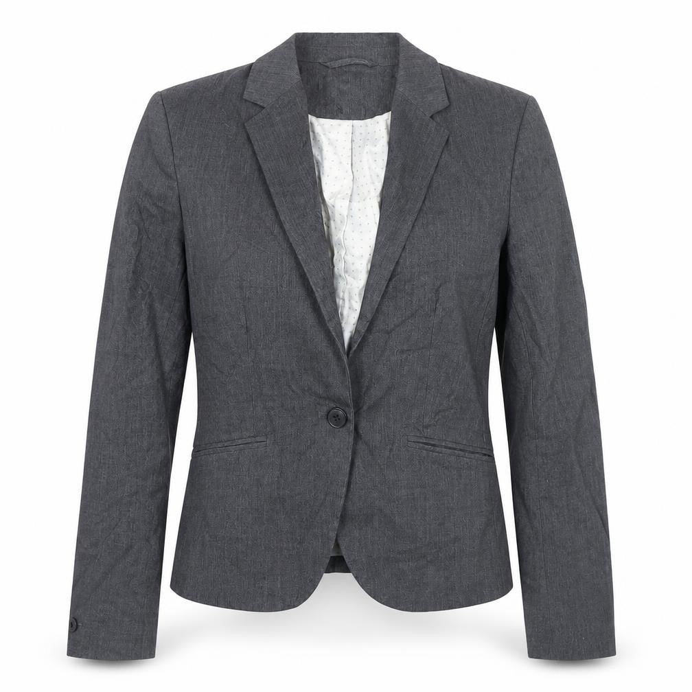 H&M Womens Grey Polyester Jacket Sport Coat Size 6