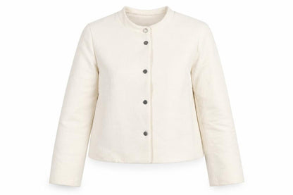 H&M Womens Ivory Jacket Size 8 Snap