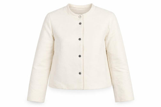 H&M Womens Ivory Jacket Size 8 Snap