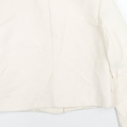 H&M Womens Ivory Jacket Size 8 Snap