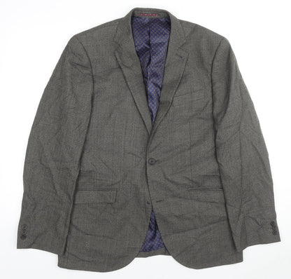 Next Mens Grey Wool Jacket Suit Jacket Size 42 Regular