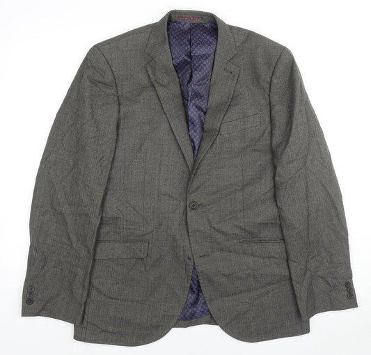 NEXT Mens Grey Wool Jacket Suit Jacket Size 42 Regular