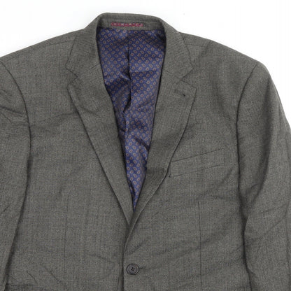 Next Mens Grey Wool Jacket Suit Jacket Size 42 Regular
