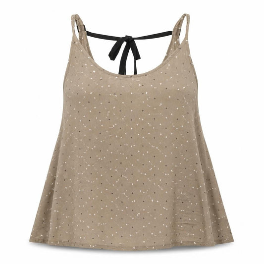 Part Two Womens Brown Polka Dot Polyester Camisole Tank Size 14 Scoop Neck