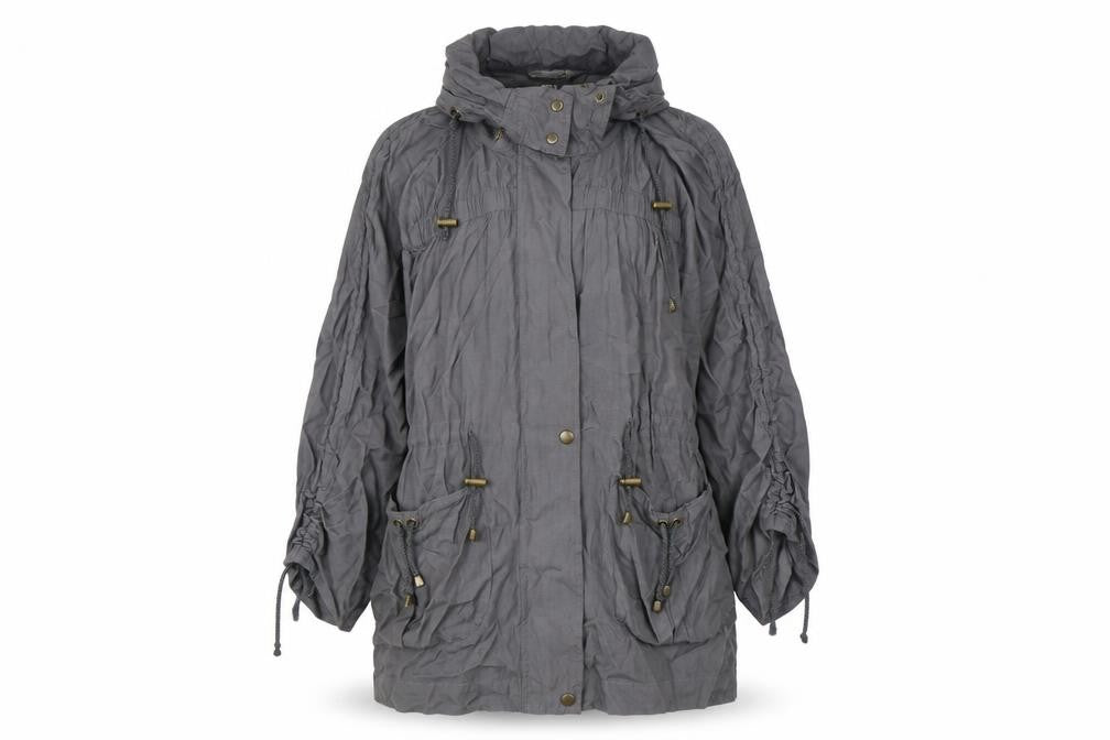 Indigo Womens Grey Jacket Coat Size 14 Zip