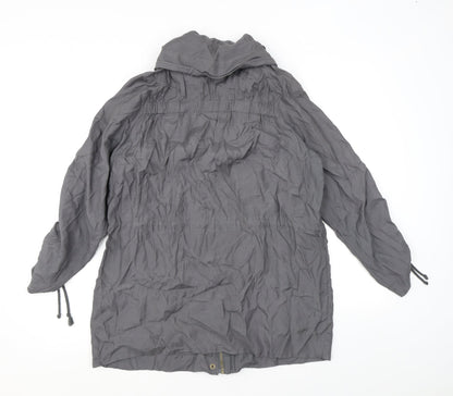 Indigo Womens Grey Jacket Coat Size 14 Zip