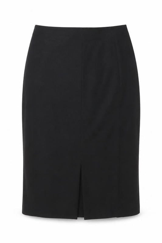 Marks & Spencer Womens Black Polyester A-Line Skirt Size 14 Zip