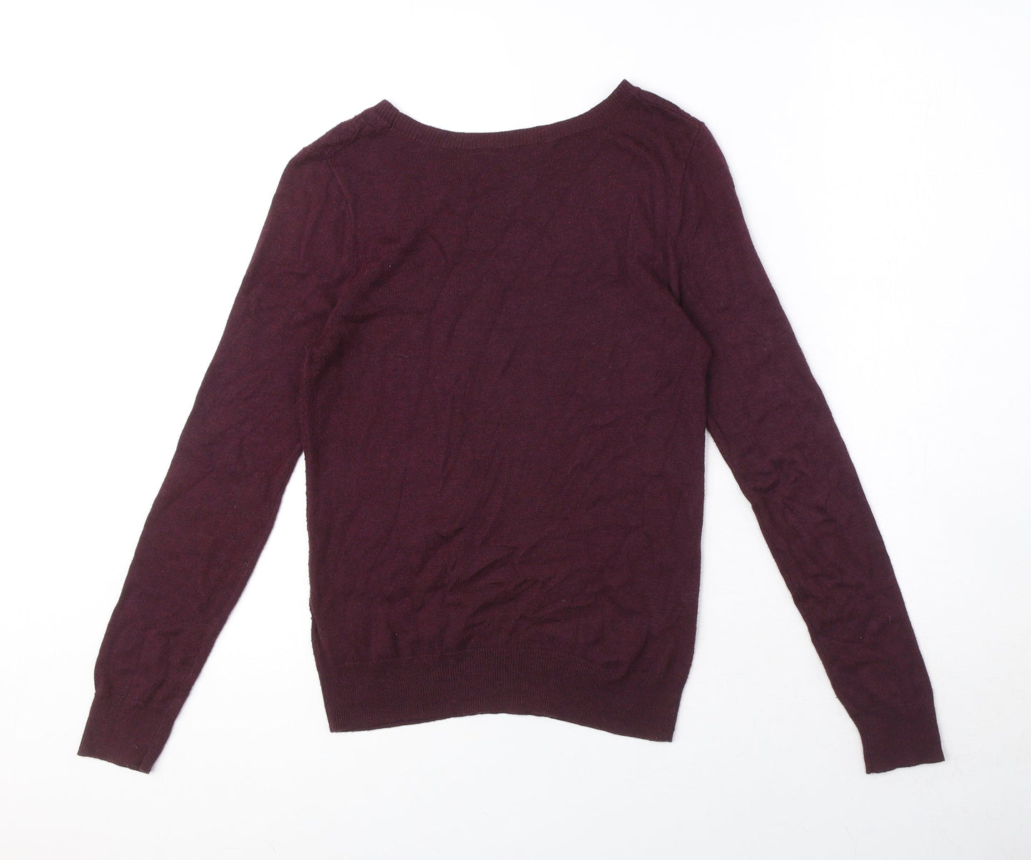 Dorothy Perkins Womens Purple Round Neck Viscose Pullover Jumper Size 6