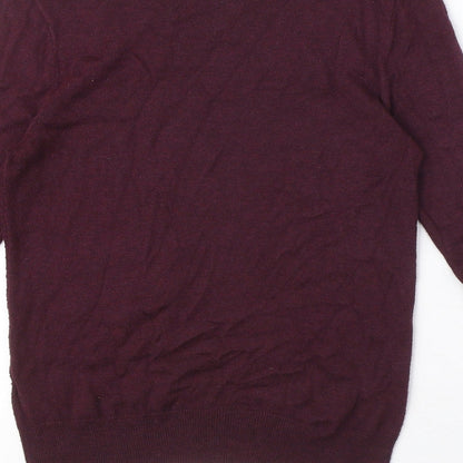 Dorothy Perkins Womens Purple Round Neck Viscose Pullover Jumper Size 6