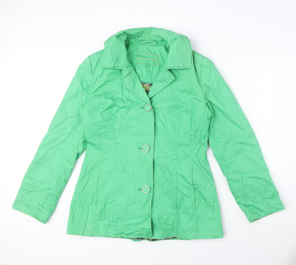 Per Una Womens Green Jacket Blazer Size 8 Button