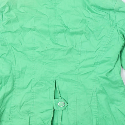 Per Una Womens Green Jacket Blazer Size 8 Button